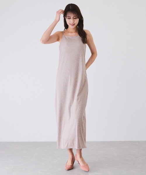 Jayro（ジャイロ）の「ラメカットソーカップ付きキャミワンピース（ワンピース・レディース・チャコールグレー/オフホワイト/ベージュ/ピンク・M）」の12枚目の写真