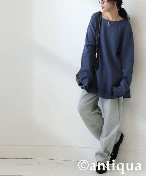 antiqua(アンティカ)の「タックポンチパンツ(その他パンツ・レディース・ダークグレー/ブラック/杢グレー・MEDIUM/LARGE)」の12枚目の写真