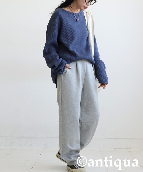 antiqua(アンティカ)の「タックポンチパンツ(その他パンツ・レディース・ダークグレー/ブラック/杢グレー・MEDIUM/LARGE)」の15枚目の写真