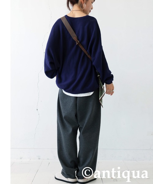 antiqua(アンティカ)の「タックポンチパンツ(その他パンツ・レディース・ダークグレー/ブラック/杢グレー・MEDIUM/LARGE)」の10枚目の写真