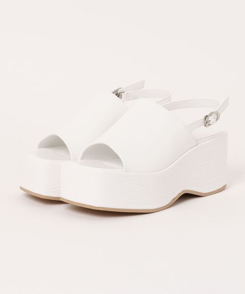 ▶︎【SIMON MILLER】 BEIGE レザー プラットフォーム サンダル SIMON MILLER】 BEIGE レザー プラットフォーム サンダル