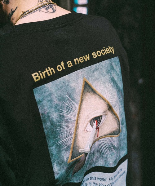 Subciety(サブサエティ)の「New World Order Tee(Tシャツ/カットソー・メンズ・ブラック/ホワイト/ネイビー・SMALL/MEDIUM/LARGE/X-LARGE/XX-LARGE)」の8枚目の写真