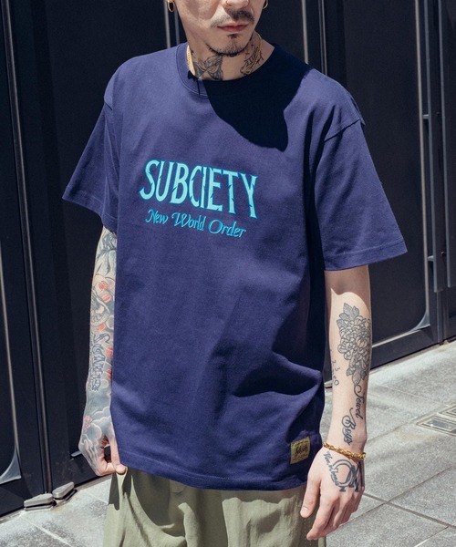 Subciety(サブサエティ)の「New World Order Tee(Tシャツ/カットソー・メンズ・ブラック/ホワイト/ネイビー・SMALL/MEDIUM/LARGE/X-LARGE/XX-LARGE)」の4枚目の写真