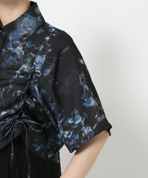 HARE(ハレ)の「ARTflowerレースアップシャツ(HARE)(シャツ/ブラウス・レディース・ブルー系その他/ライトグレー/ブラック・FREE)」の20枚目の写真