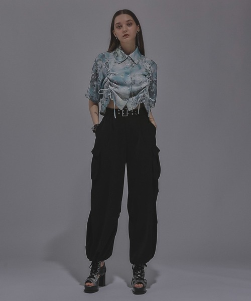 HARE｜ARTflowerレースアップシャツ | Rakuten Fashion(楽天