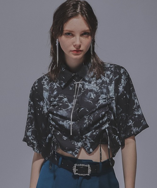 HARE｜ARTflowerレースアップシャツ | Rakuten Fashion(楽天