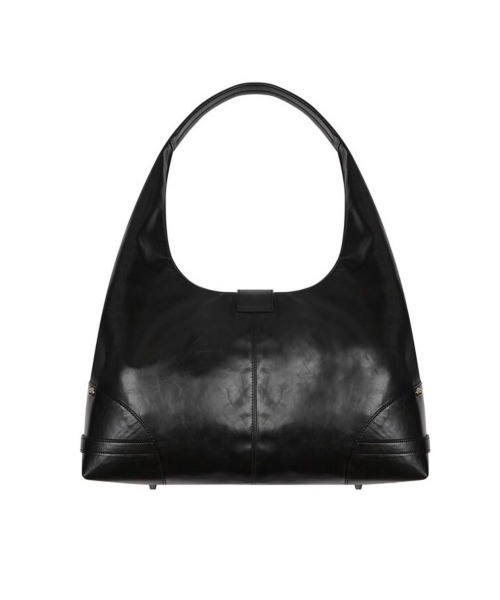 NOT KNOWING】Black Moto Hobo Bag (COATING)（ショルダーバッグ