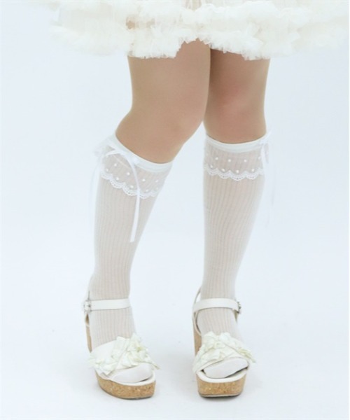 axes femme（アクシーズファム）の「レースリボンソックス（ソックス/靴下・レディース・ブラック/ホワイト・FREE）」の9枚目の写真