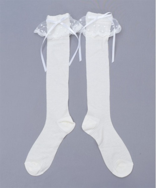 axes femme（アクシーズファム）の「レースリボンソックス（ソックス/靴下・レディース・ブラック/ホワイト・FREE）」の8枚目の写真