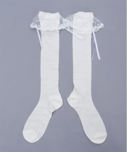 axes femme（アクシーズファム）の「レースリボンソックス（ソックス/靴下・レディース・ブラック/ホワイト・FREE）」の7枚目の写真