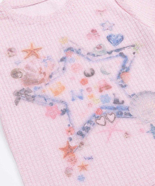 HOOK(フック)の「【HOOK】for girls スタープリントTシャツ (SS)(Tシャツ/カットソー・レディース・ピンク/ライトベージュ・MEDIUM/SMALL)」の9枚目の写真