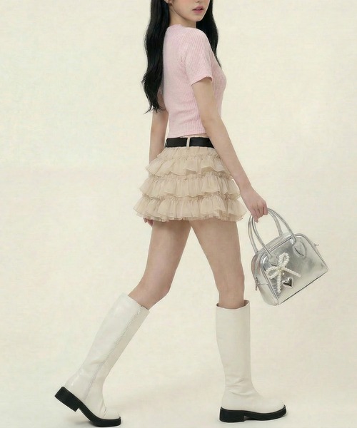 HOOK（フック）の「【HOOK】for girls スタープリントTシャツ (SS)（Tシャツ/カットソー・レディース・ピンク/ライトベージュ・MEDIUM/SMALL）」の17枚目の写真