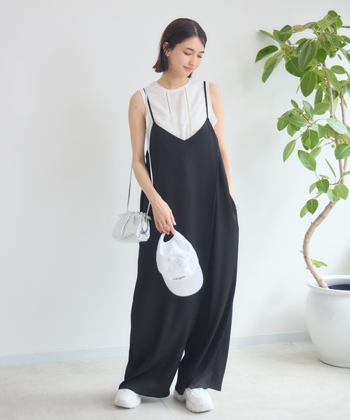 KATHARINE ROSS(キャサリンロス)の「【KATHARINE ROSS】ラップキャミサロペット(サロペット/オーバーオール・レディース・ブラック/ネイビー・MEDIUM)」の21枚目の写真