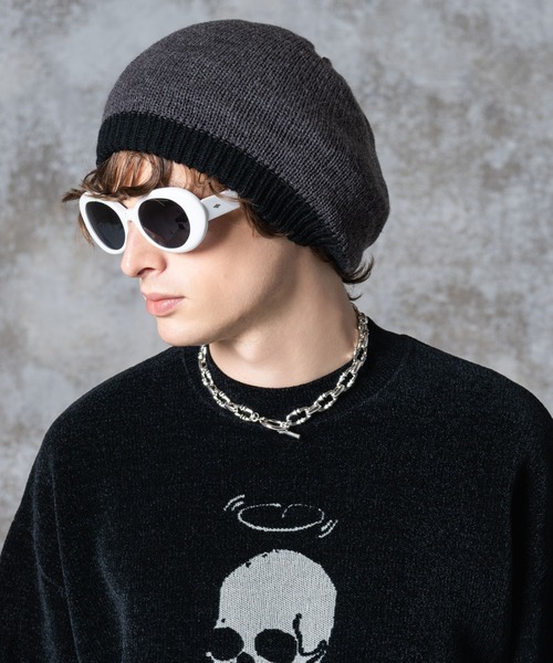 glamb（グラム）の「Reversible Knit Beret / リバーシブルニットベレー（ハンチング/ベレー帽・メンズ・ネイビー/ブラック・FREE）」の11枚目の写真