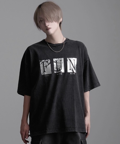 SILVER BULLET（シルバーバレット）の「『CavariA/キャバリア』スノーウォッシュ加工箔プリント半袖TEE（Tシャツ/カットソー・メンズ・C/B/A・L/M）」の4枚目の写真