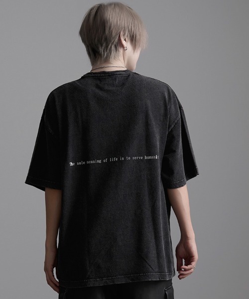 SILVER BULLET（シルバーバレット）の「『CavariA/キャバリア』スノーウォッシュ加工箔プリント半袖TEE（Tシャツ/カットソー・メンズ・C/B/A・L/M）」の6枚目の写真