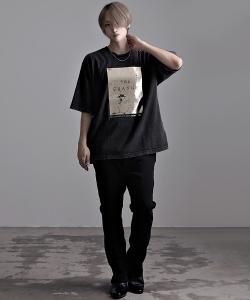 SILVER BULLET（シルバーバレット）の「『CavariA/キャバリア』スノーウォッシュ加工箔プリント半袖TEE（Tシャツ/カットソー・メンズ・C/B/A・L/M）」の14枚目の写真