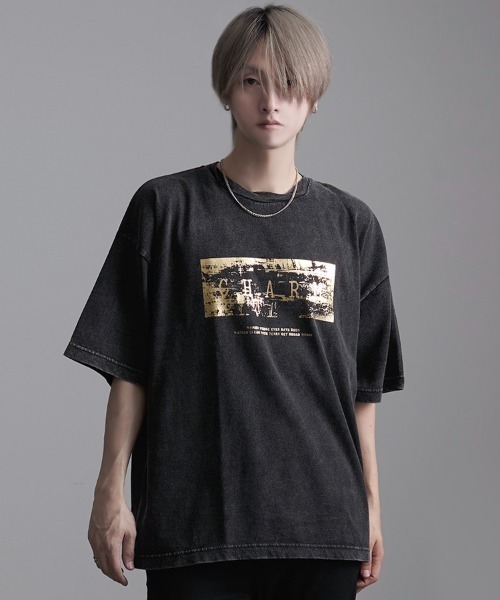 SILVER BULLET（シルバーバレット）の「『CavariA/キャバリア』スノーウォッシュ加工箔プリント半袖TEE（Tシャツ/カットソー・メンズ・C/B/A・L/M）」の16枚目の写真