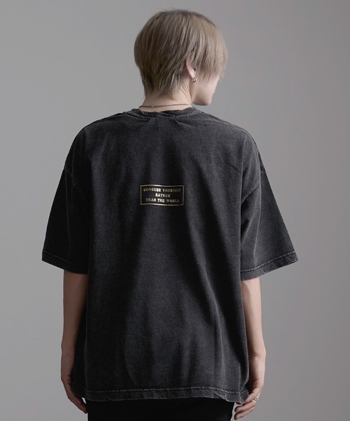 SILVER BULLET（シルバーバレット）の「『CavariA/キャバリア』スノーウォッシュ加工箔プリント半袖TEE（Tシャツ/カットソー・メンズ・C/B/A・L/M）」の18枚目の写真