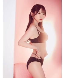 DRW（ドロー）の「[選べるショーツ]ラグジュアリーサテンローズ 育乳脇高 ブラジャー&フルバック or Tバックショーツ（ブラ&ショーツ・キッズ）」