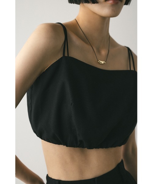 STYLEMIXER(スタイルミキサー)の「リネンミックスビスチェ(キャミソール・レディース・アイボリー/ブラック・SMALL/MEDIUM)」の15枚目の写真