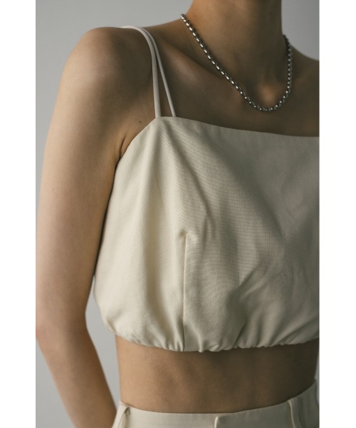 STYLEMIXER(スタイルミキサー)の「リネンミックスビスチェ(キャミソール・レディース・アイボリー/ブラック・SMALL/MEDIUM)」の9枚目の写真
