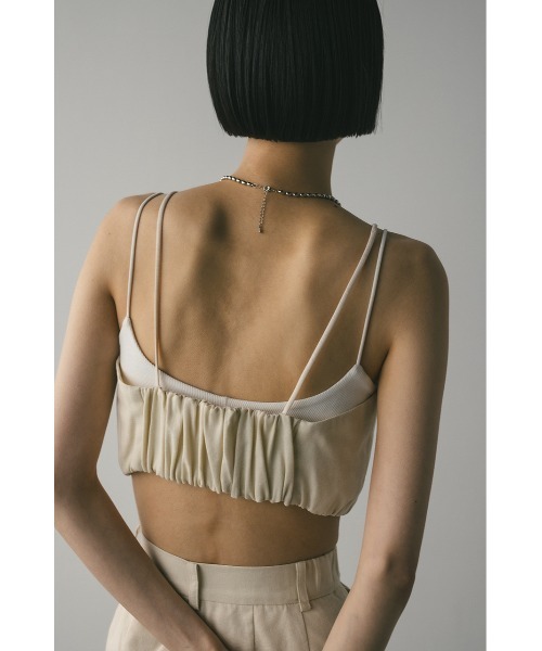 STYLEMIXER(スタイルミキサー)の「リネンミックスビスチェ(キャミソール・レディース・アイボリー/ブラック・SMALL/MEDIUM)」の10枚目の写真