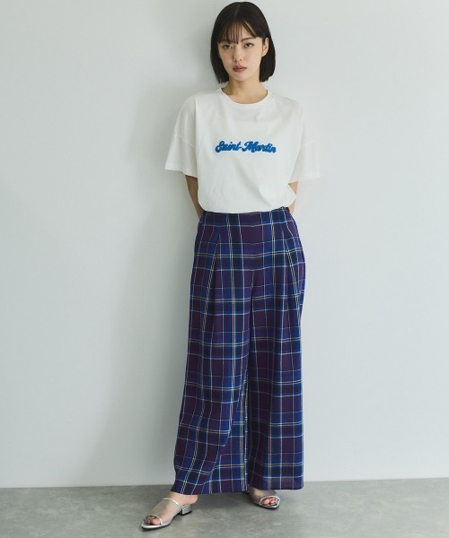 VICKY（ビッキー）の「さがら刺繍ロゴTシャツ≪洗濯機で洗える≫（Tシャツ/カットソー・レディース・ホワイト/グリーン・M）」の10枚目の写真