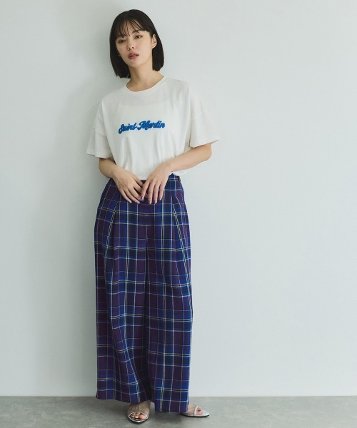 VICKY（ビッキー）の「さがら刺繍ロゴTシャツ≪洗濯機で洗える≫（Tシャツ/カットソー・レディース・ホワイト/グリーン・M）」の11枚目の写真