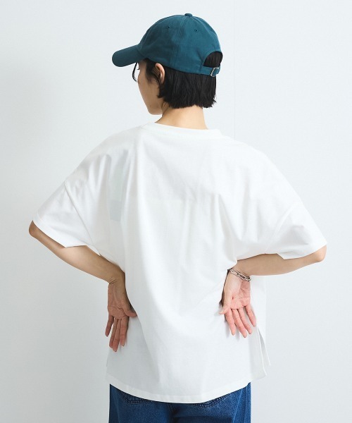 VICKY（ビッキー）の「さがら刺繍ロゴTシャツ≪洗濯機で洗える≫（Tシャツ/カットソー・レディース・ホワイト/グリーン・M）」の19枚目の写真
