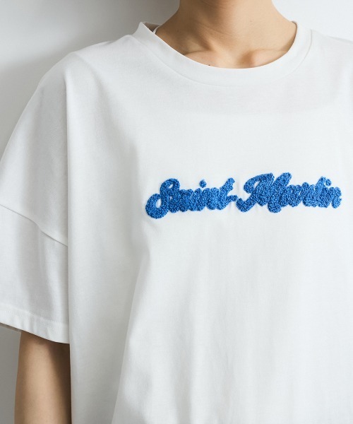 VICKY（ビッキー）の「さがら刺繍ロゴTシャツ≪洗濯機で洗える≫（Tシャツ/カットソー・レディース・ホワイト/グリーン・M）」の20枚目の写真