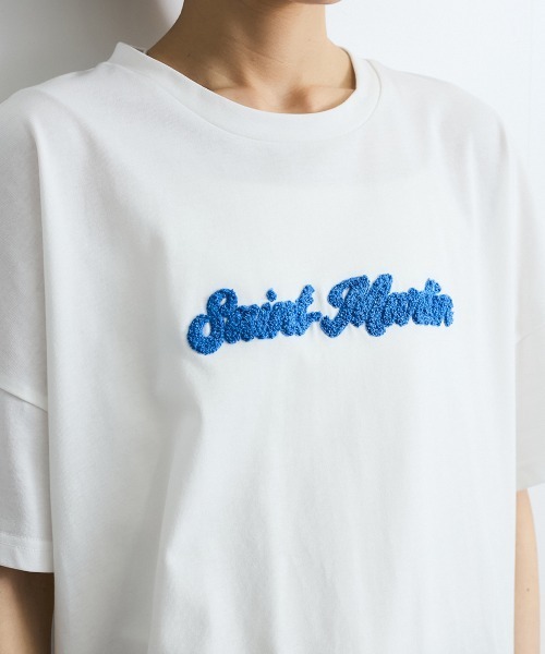 VICKY（ビッキー）の「さがら刺繍ロゴTシャツ≪洗濯機で洗える≫（Tシャツ/カットソー・レディース・ホワイト/グリーン・M）」の21枚目の写真