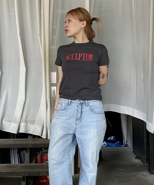 Classic Logo Piping Crop Top（Tシャツ/カットソー）｜SCULPTOR