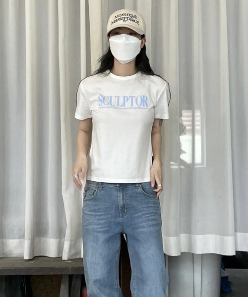 Classic Logo Piping Crop Top（Tシャツ/カットソー）｜SCULPTOR
