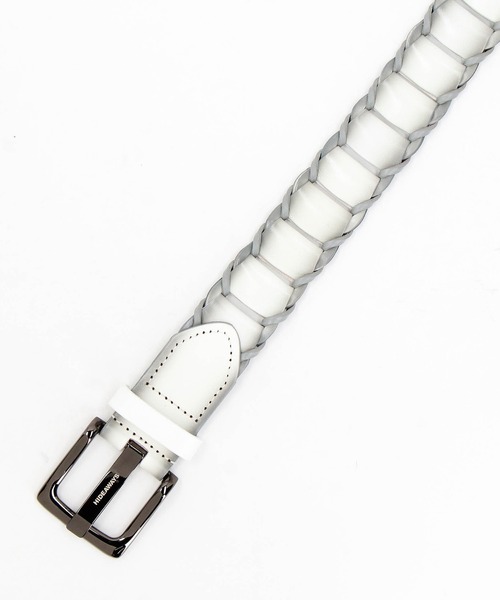 HIDEAWAYS NICOLE（ハイダウェイニコル）の「ピースメッシュレザーベルト（ベルト・メンズ・ボルドー/ダークブラウン/オフホワイト/ブラック/ネイビー・FREE）」の2枚目の写真