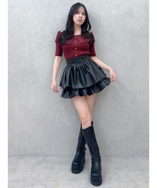 ニット セーター 2WAYボタンオフショルニットトップス レディース セール】2WAYボタンオフショルニットトップス（ニット/セーター