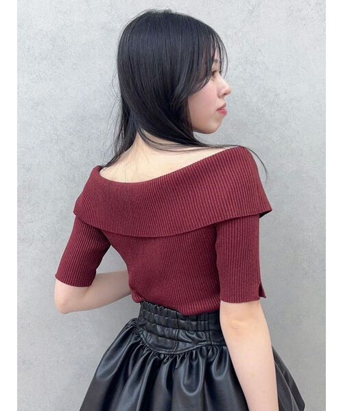 ニット セーター 2WAYボタンオフショルニットトップス レディース セール】2WAYボタンオフショルニットトップス（ニット/セーター
