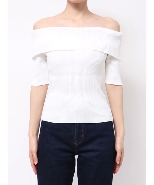 dazzlin(ダズリン)の「2WAYボタンオフショルニットトップス(ニット/セーター・レディース・オフホワイト/グレー/レッド/ピンク・FREE)」の20枚目の写真