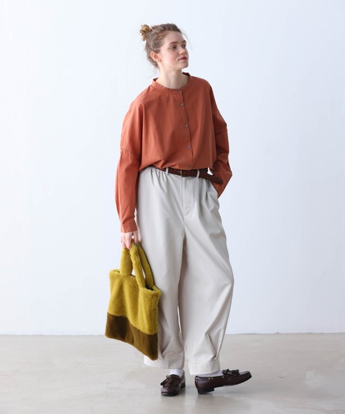 Kelen(ケレン)の「「KELEN / ケレン」バイカラーエコファーバッグ(エコバッグ/サブバッグ・レディース・モカ/マスタード/ボルドー・FREE)」の9枚目の写真