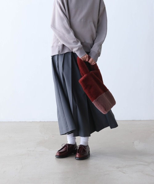 Kelen(ケレン)の「「KELEN / ケレン」バイカラーエコファーバッグ(エコバッグ/サブバッグ・レディース・モカ/マスタード/ボルドー・FREE)」の14枚目の写真
