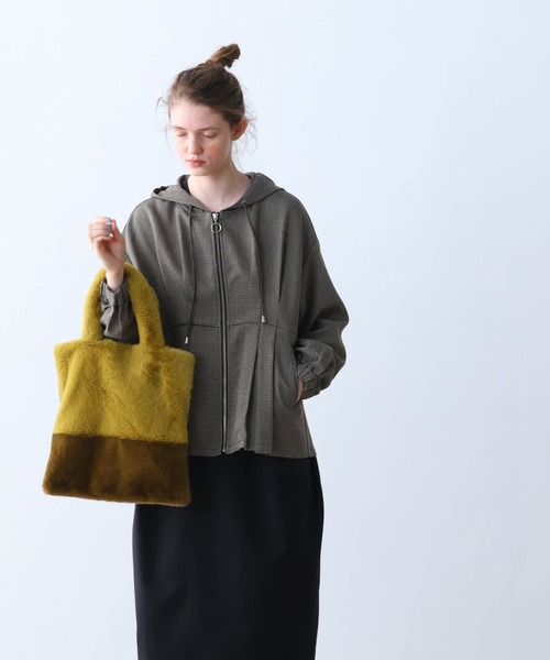 Kelen(ケレン)の「「KELEN / ケレン」バイカラーエコファーバッグ(エコバッグ/サブバッグ・レディース・モカ/マスタード/ボルドー・FREE)」の21枚目の写真