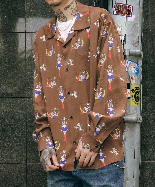Subciety(サブサエティ)の「Moon light aloha shirt(シャツ/ブラウス・メンズ・ピンク/ブラウン/ブラック・X-LARGE/LARGE/MEDIUM/SMALL)」の1枚目の写真