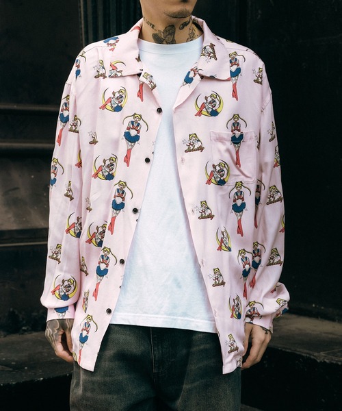 Subciety(サブサエティ)の「Moon light aloha shirt(シャツ/ブラウス・メンズ・ピンク/ブラウン/ブラック・X-LARGE/LARGE/MEDIUM/SMALL)」の3枚目の写真