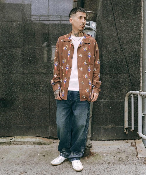 Subciety(サブサエティ)の「Moon light aloha shirt(シャツ/ブラウス・メンズ・ピンク/ブラウン/ブラック・X-LARGE/LARGE/MEDIUM/SMALL)」の8枚目の写真