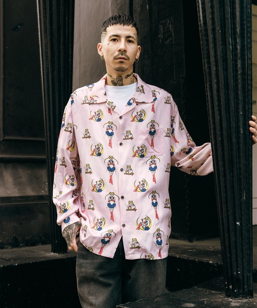 Subciety(サブサエティ)の「Moon light aloha shirt(シャツ/ブラウス・メンズ・ピンク/ブラウン/ブラック・X-LARGE/LARGE/MEDIUM/SMALL)」の10枚目の写真