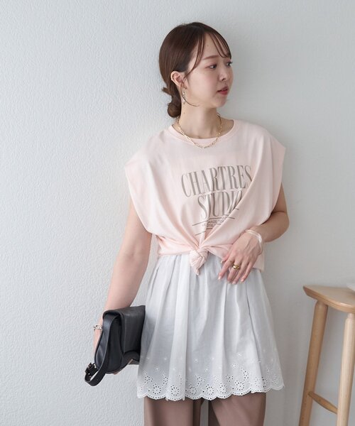 DISCOAT（ディスコート）の「【WEB限定】レース使いキャミチュニック（チュニック・レディース・オフホワイト/ブラック・FREE）」の22枚目の写真