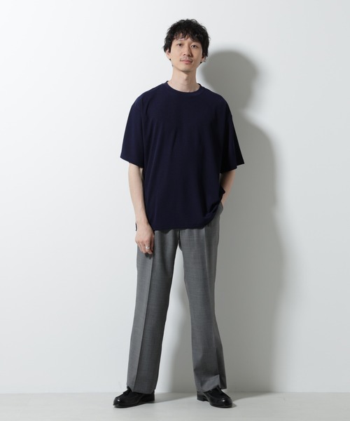 NANO universe(ナノユニバース)の「メランジサーフニットTシャツ半袖(ニット/セーター・メンズ・ブラック/ブラウン/ネイビー・M/S/L)」の6枚目の写真