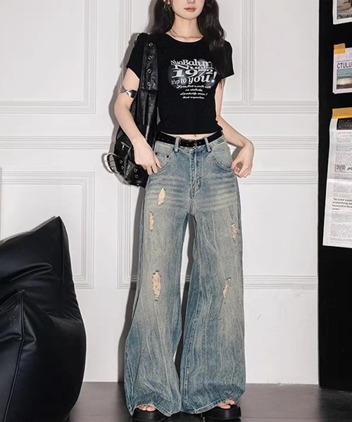 ☆韓国の人気☆【PXG】ピンタック ショート スリーブ Tシャツ セール】【新作】韓国風レースバックオープンタイトフィット