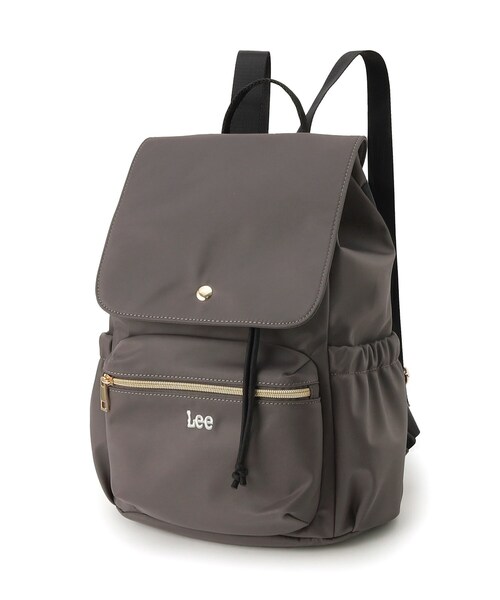 Lee（リー）の「【Lee別注／撥水】フラップリュック（バックパック/リュック・レディース・ブラック/アイボリー系7/チャコールグレー・00）」の10枚目の写真