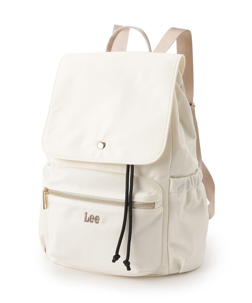 Lee（リー）の「【Lee別注／撥水】フラップリュック（バックパック/リュック・レディース・ブラック/アイボリー系7/チャコールグレー・00）」の12枚目の写真